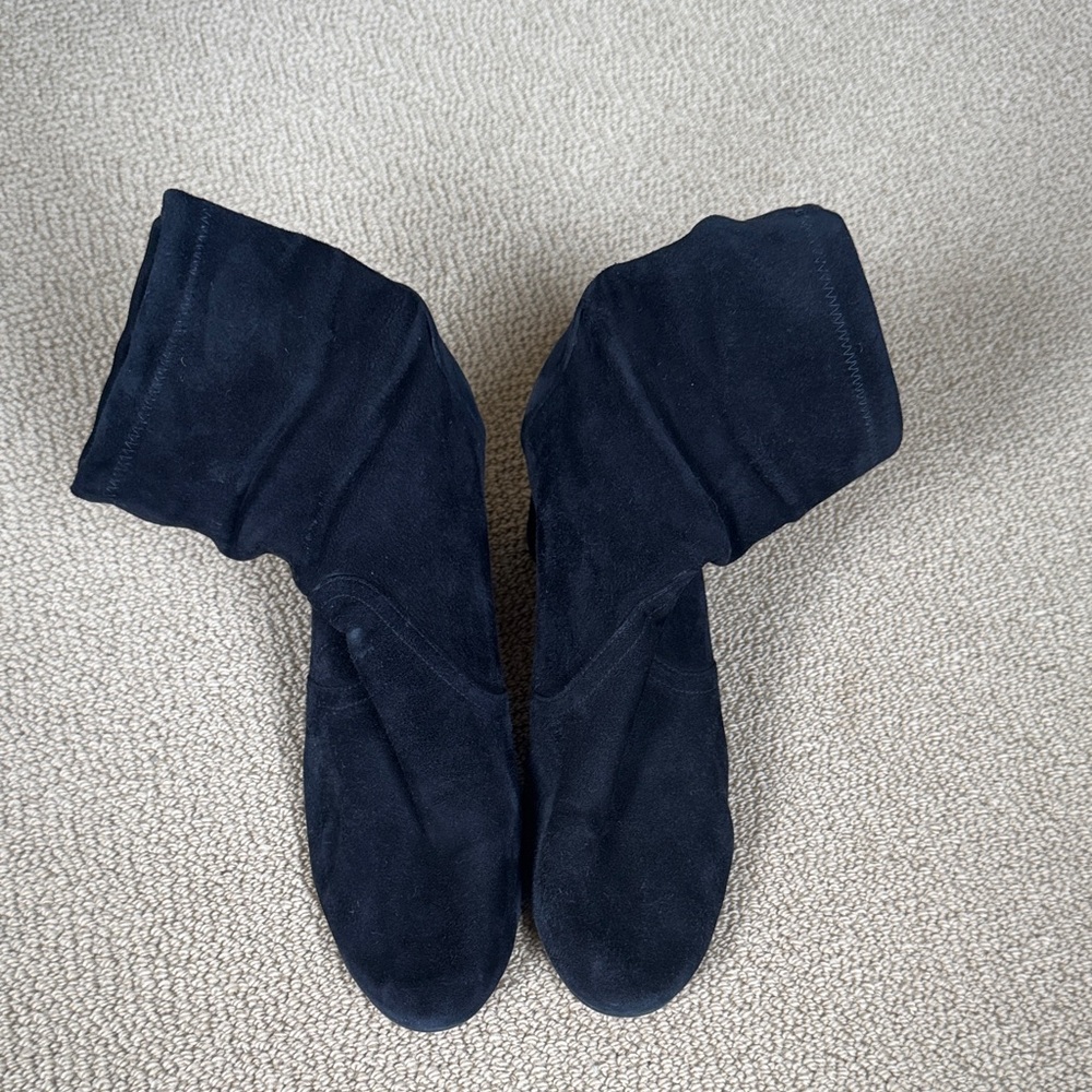 Stuart Weitzman Black Suede Ankle High Boots